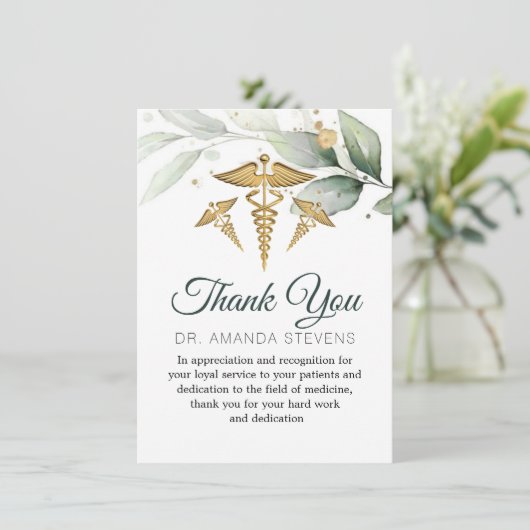 植物株エレガント属医師サンキューカード サンキューカード (スタンド正面)