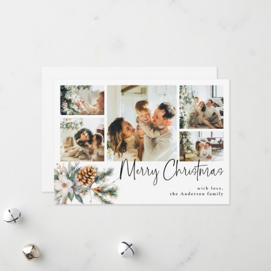 植物株エレガント式写真集クリスマス シーズンカード (正面/裏面インサイチュ)