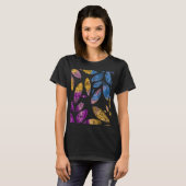 植物株カラフルの模様 Tシャツ (正面フル)