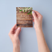 植物株素朴用木材灯ストリン結婚グ チラシ (手)