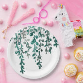 植物植物プリントトロピカル絵を描ズ ペーパープレート (パーティー)