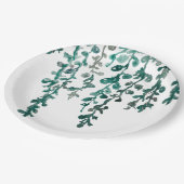 植物植物プリントトロピカル絵を描ズ ペーパープレート (アングル)