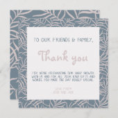 植物植物ベビーシャワーサンキューカード 招待状 (正面/裏面)