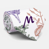 植物植物ヴィンテージバイブパーソナライズイニシャル ネクタイ (ロール)