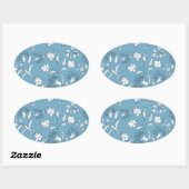 植物植物 楕円形シール (シート)