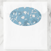 植物植物 楕円形シール (バッグ)