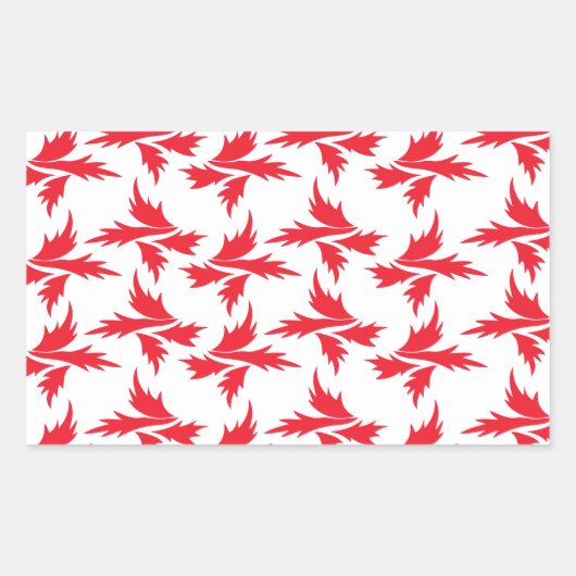 植物植物 長方形シール (正面)