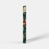 植物模様ヴィンテージフローラ鳥類単図 iPhoneケース (右側面)