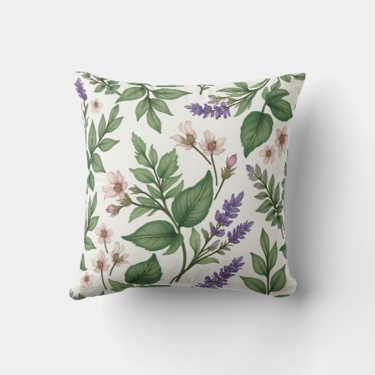 植物模様 クッション (裏面)