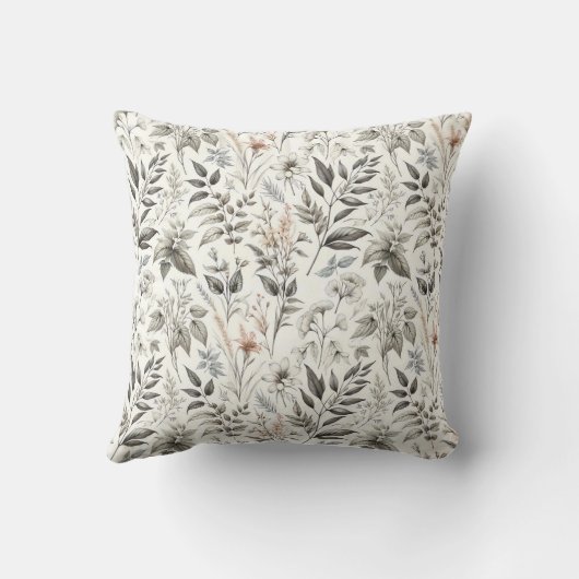 植物模様 クッション (裏面)