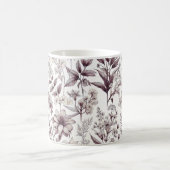 植物模様 コーヒーマグカップ (中央)