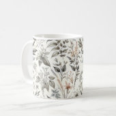 植物模様 コーヒーマグカップ (正面左)