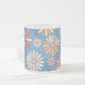 植物模様 フロストグラスマグカップ (正面左)