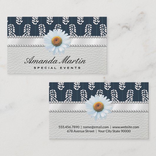 植物模様 名刺 (正面/裏面)