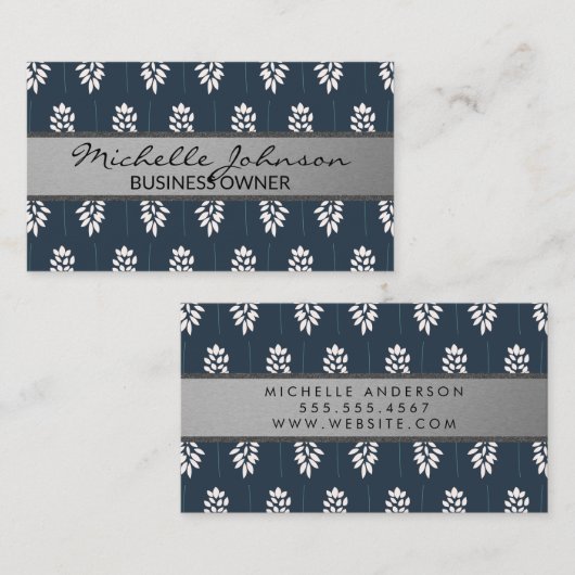 植物模様 名刺 (正面/裏面)