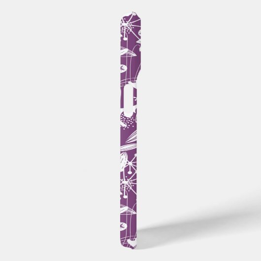 植物模様（紫） Case-Mate iPhoneケース (裏面 / 右)