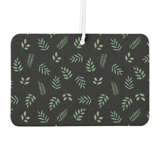 植物横パターン(の模様が)ある方形 カーエアーフレッシュナー (裏面)