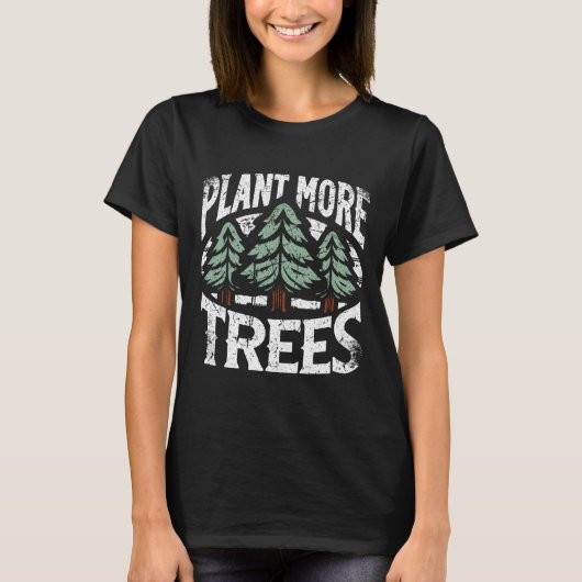 植物樹木樹木樹木樹木樹樹日土日ヴィンテージ植物 Tシャツ (正面)
