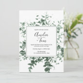 植物樹木水彩書結婚道 招待状 (スタンド正面)