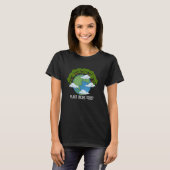 植物樹木環境保護地球田 Tシャツ (正面フル)