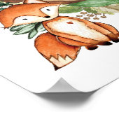 植物樹林動物赤ちゃんシャワーへようこそ ポスター (角)