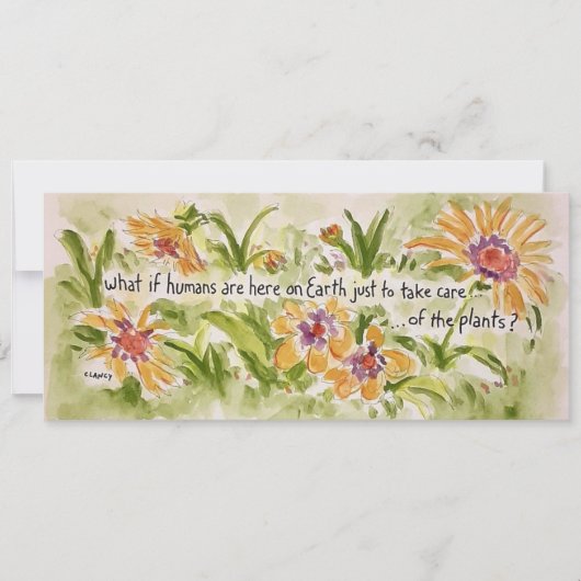 植物気にカードの取得 招待状 (正面)