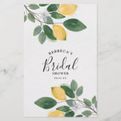 植物水彩レモン ブライダルシャワーゲーム (裏面)