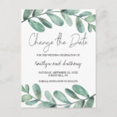 植物水彩緑化ユーカリのアナウンセム 案内ポストカード (正面)