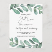 植物水彩緑化ユーカリのアナウンセム 案内ポストカード (正面)