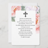 植物水彩葬儀悔やみや弔慰祈りの言葉カード サンキューカード (裏面)