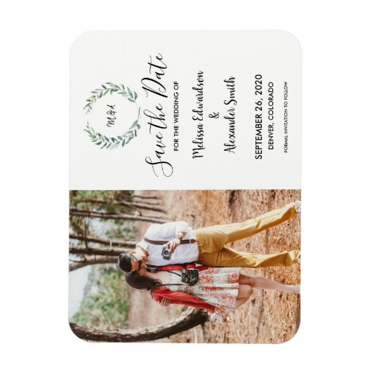 植物水素朴色モノグラ葉ム写真 マグネット (縦)