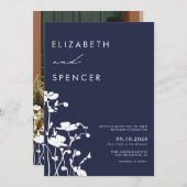 植物海軍フローラモダン結婚ズ 招待状 (正面/裏面)