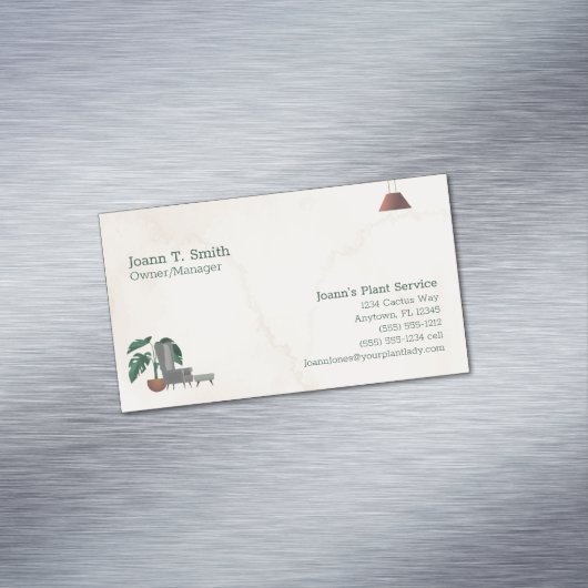 植物灌水サービスカスタム文字名刺M マグネット名刺 (インサイチュ)