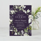 植物灯 | Purple Bridal Showerのご招待 招待状 (スタンド正面)