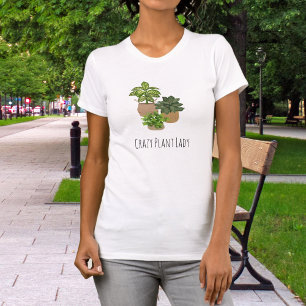 植物熱狂するの女おもしろい性 Tシャツ