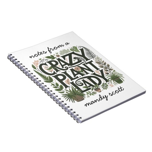 植物熱狂するの女パーソナライズされた性 ノートブック (右側)