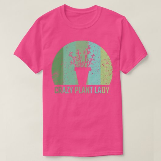 植物熱狂するの女性2 Tシャツ (デザイン正面)