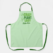 植物熱狂する婦人可愛い緑の植物学者 エプロン (正面)