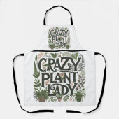 植物熱狂する婦人 エプロン (正面)
