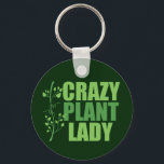 植物熱狂する婦人 キーホルダー<br><div class="desc">植物熱狂するの女性。植物おもしろいと緑の執着に関するカッコいいキュートな引用文の横にかわいらしつる植物と緑の色で植物の愛の贈り物。緑の素晴らし親指を持つ庭師のためのランドスケープ建築家ギフト。</div>