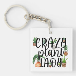 植物熱狂する婦人 キーホルダー