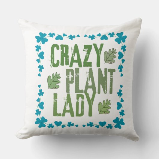 植物熱狂する婦人 クッション (正面)