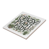 植物熱狂する婦人 タイル (側面)