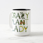 植物熱狂する婦人 ツートーンマグカップ (正面左)