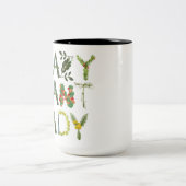 植物熱狂する婦人 ツートーンマグカップ (中央)