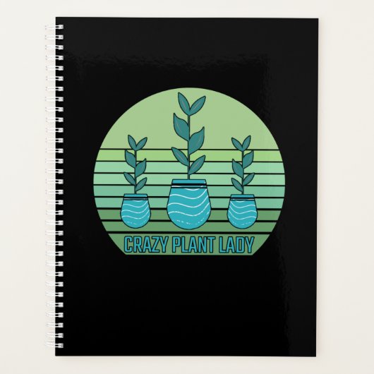 植物熱狂する婦人 プランナー手帳 (正面)