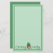 植物熱狂する婦人 便箋 (正面/裏面)