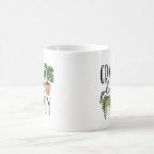 植物熱狂する婦人 |植物おもしろい愛好家 コーヒーマグカップ (中央)