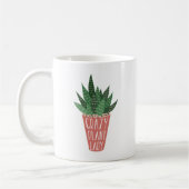 植物熱狂する婦人 |植物おもしろい愛好家 コーヒーマグカップ (左)