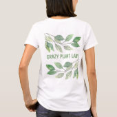 植物熱狂する婦人 Tシャツ (裏面)